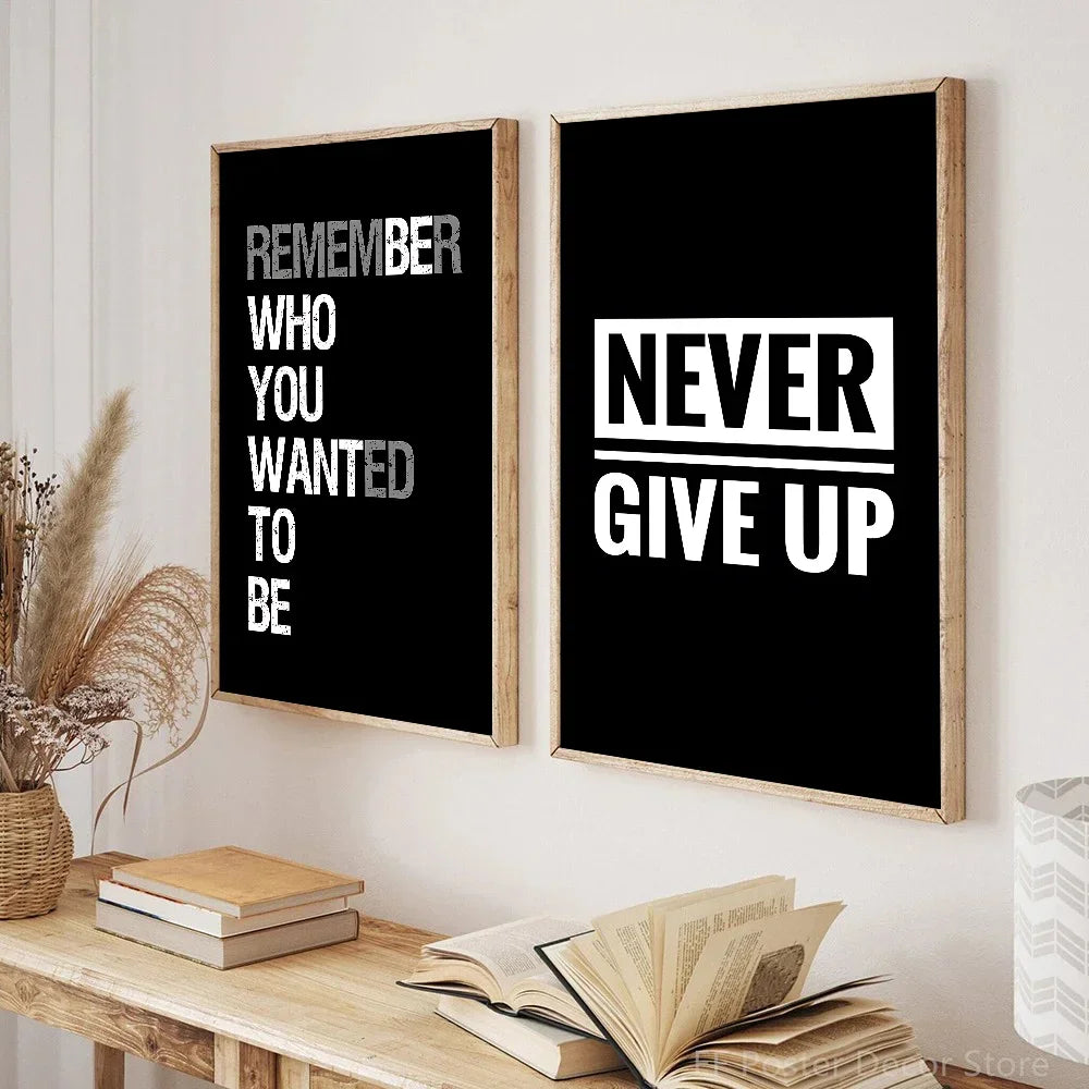 Motivational Text Art Retro Poster Home Living Room Bedroom Bar Cafe Art Decor