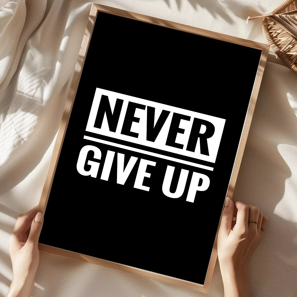Motivational Text Art Retro Poster Home Living Room Bedroom Bar Cafe Art Decor