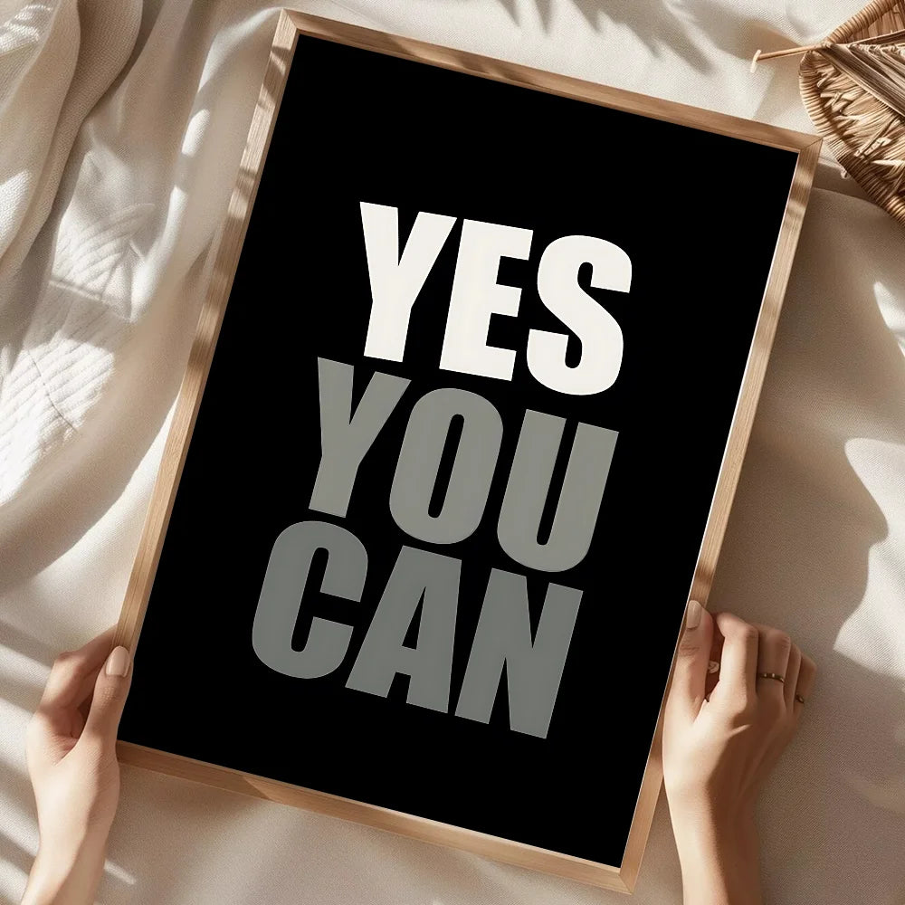 Motivational Text Art Retro Poster Home Living Room Bedroom Bar Cafe Art Decor