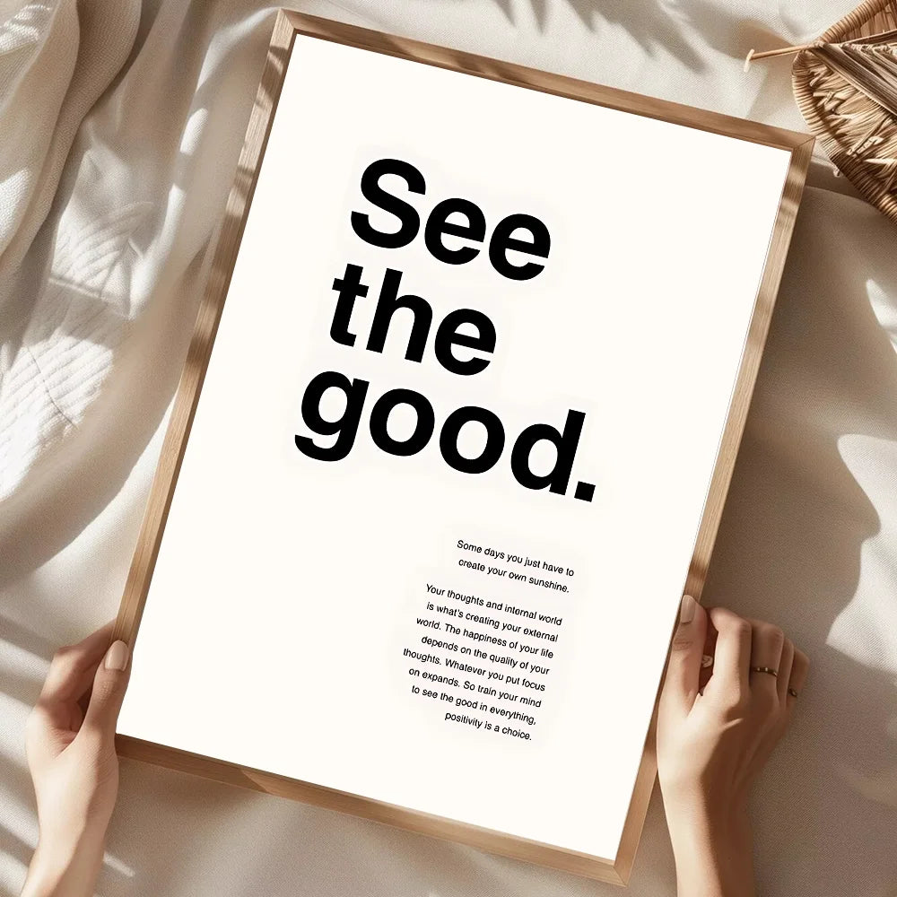 Motivational Text Art Retro Poster Home Living Room Bedroom Bar Cafe Art Decor