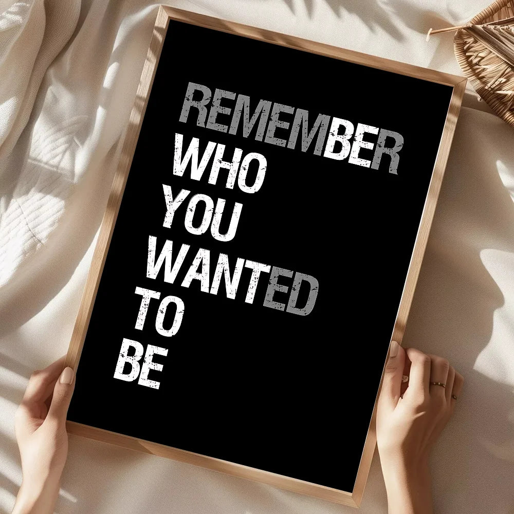 Motivational Text Art Retro Poster Home Living Room Bedroom Bar Cafe Art Decor