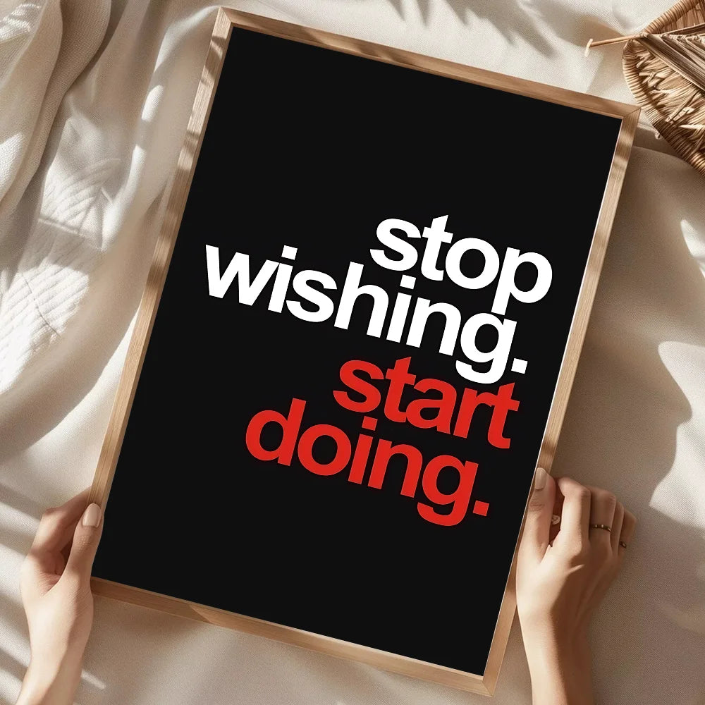 Motivational Text Art Retro Poster Home Living Room Bedroom Bar Cafe Art Decor