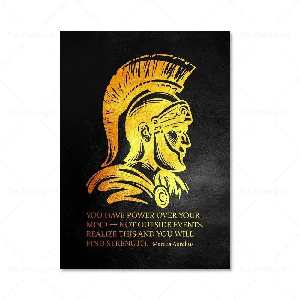 Motivational Quote Art Posters for Wall Black Golden Letters Inspiring Canvas Painting Wall Art Picture Office Living Room De