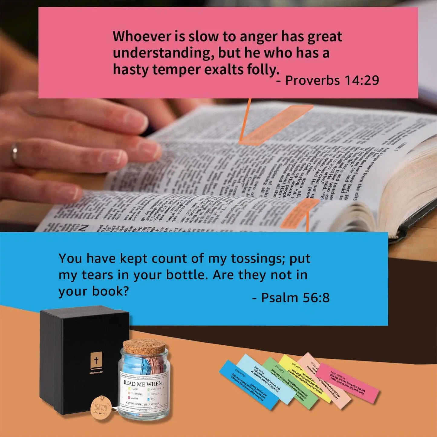 Bible Verses Jar/Daily Motivational Prayer Jar