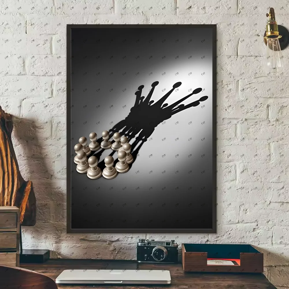 Chess Lovers Motivational Art Poster HD art sticky wall waterproof home living room bedroom bar aesthetic decoration
