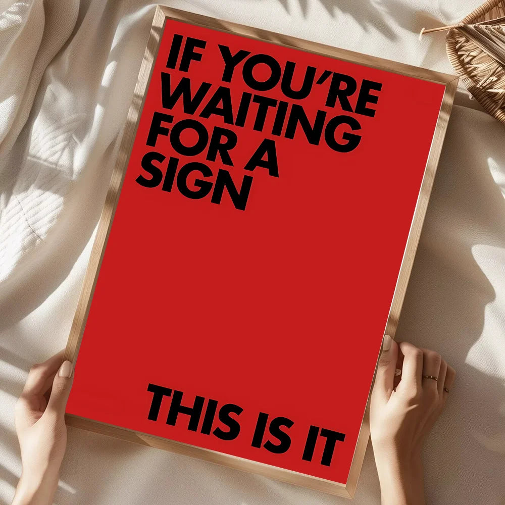 Motivational Text Art Retro Poster Home Living Room Bedroom Bar Cafe Art Decor