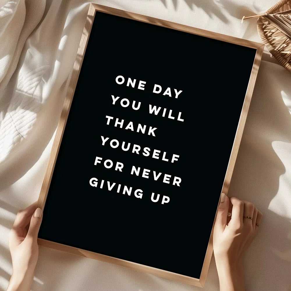 Motivational Text Art Retro Poster Home Living Room Bedroom Bar Cafe Art Decor