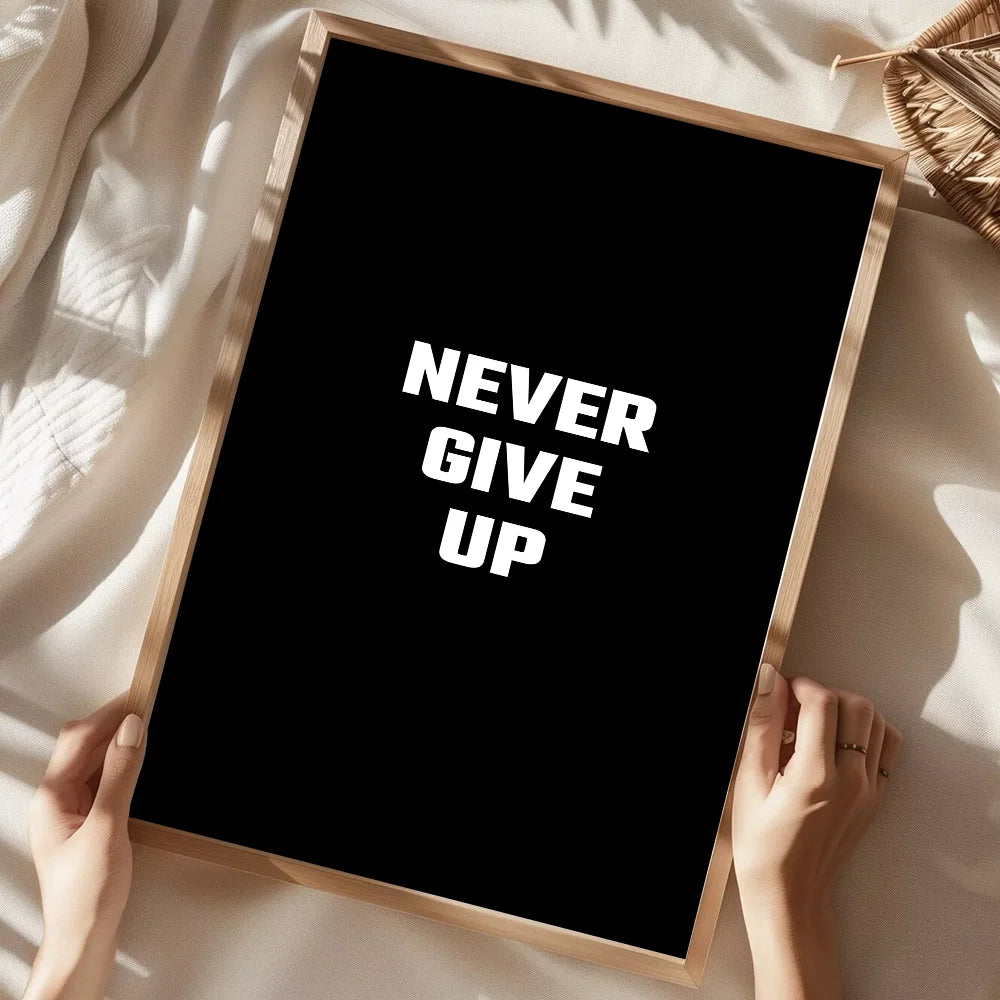 Motivational Text Art Retro Poster Home Living Room Bedroom Bar Cafe Art Decor