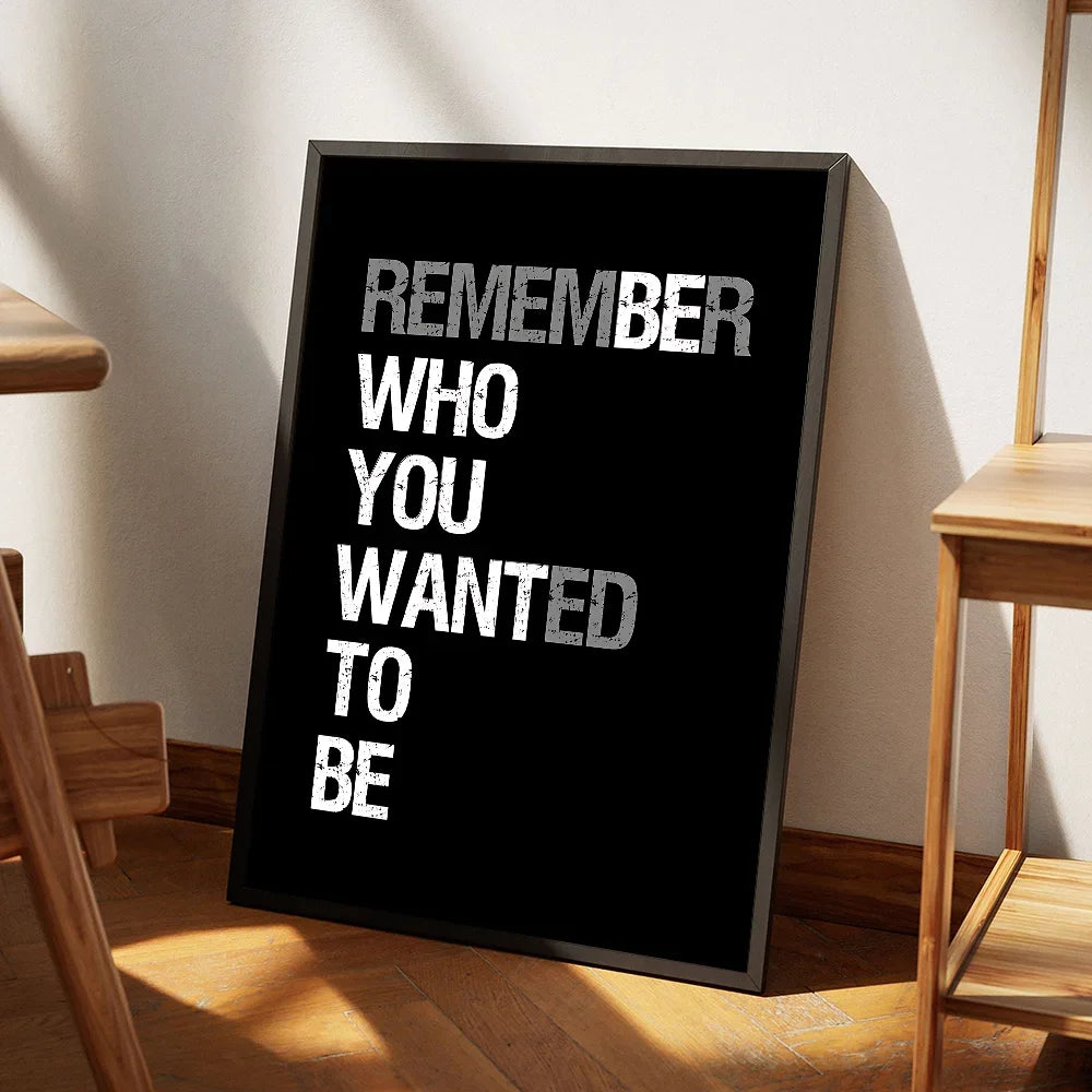Motivational Text Art Retro Poster Home Living Room Bedroom Bar Cafe Art Decor